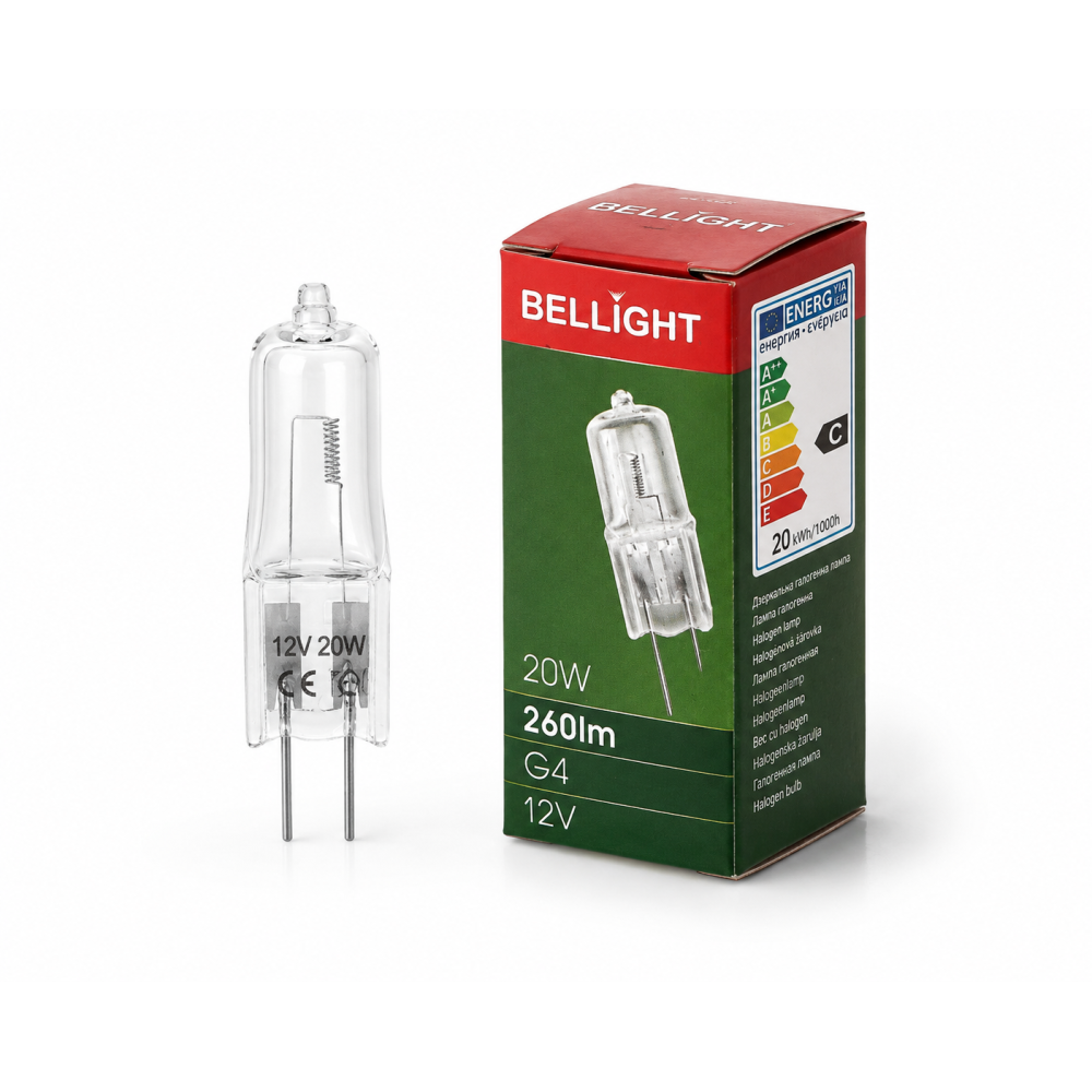 Лампа галогенная JC 12V 20W G4 clear