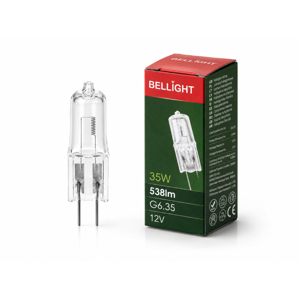 Лампа галогенная JC 12V 35W G6.35