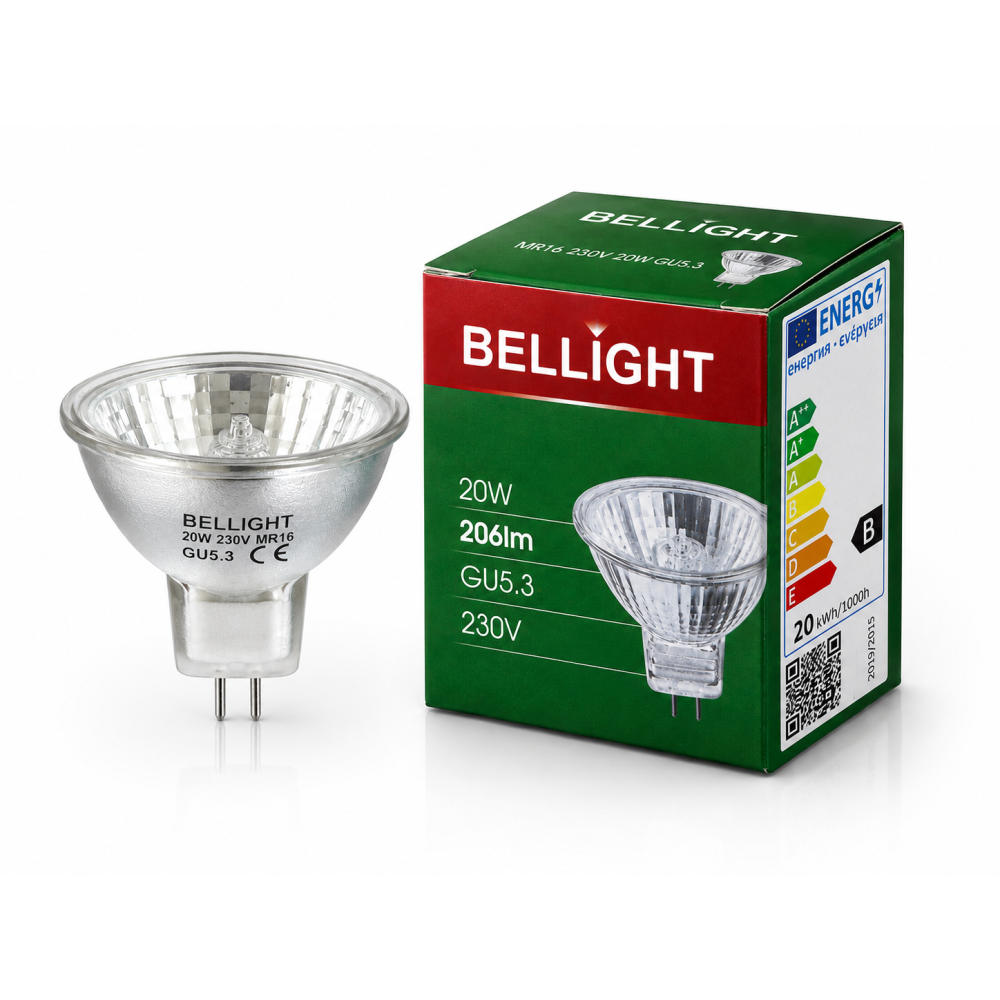 Лампа галогенная MR16 230V 20W GU5.3