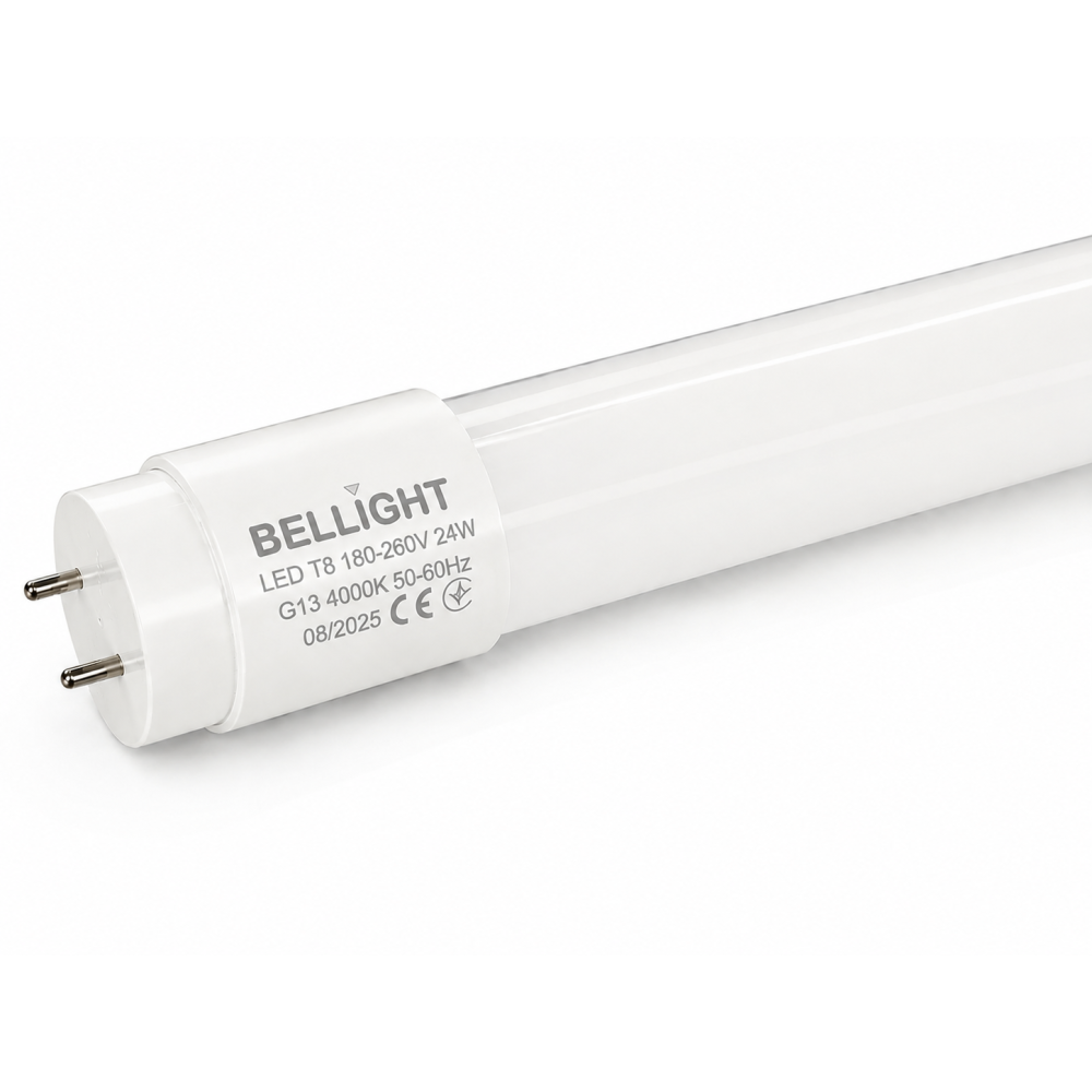 Лампа светодиодная линейная LED T8 230V 24W G13  4000K одностороннее подключение