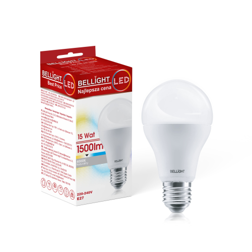 Світлодіодна лампа LED A60 15W E27 4000K 220-240 V Best Price