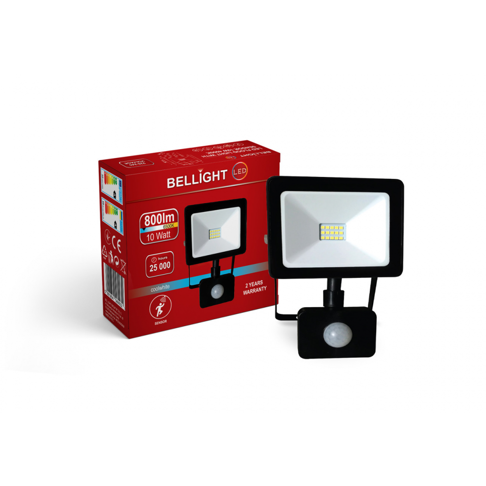 Прожектор світлодіодний Bellight 230V 30W 6500K з датчиком руху