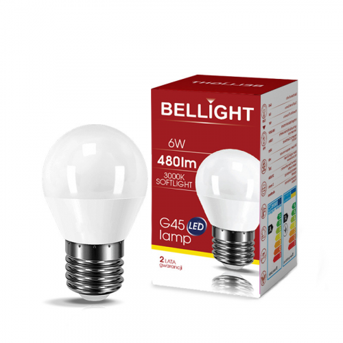 Лампа світлодіодна LED G45 220V/6W E27 3000K