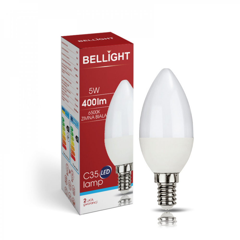 Лампа світлодіодна LED С35 220V/5W E14 6500K