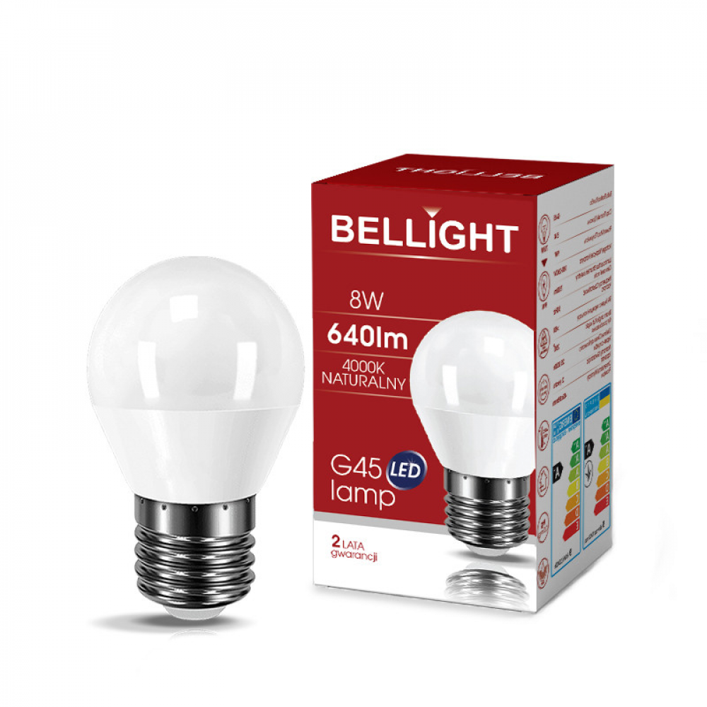 Лампа світлодіодна LED G45 220V/8W E27 4000K