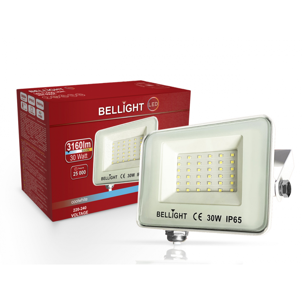 Світлодіодний прожектор Bellight 30W 6500K білий