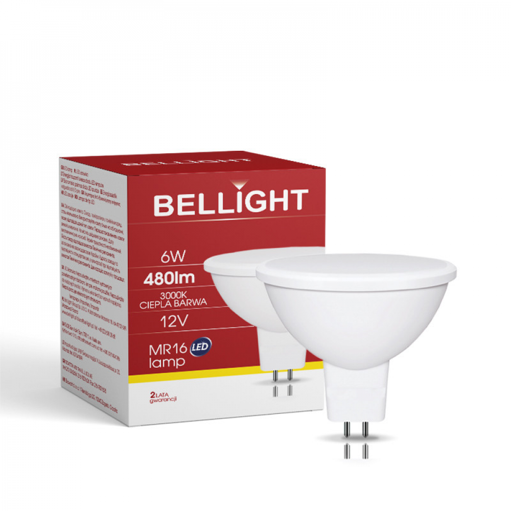 Лампа світлодіодна LED MR11 12V 6W 3000K низьковзольтна