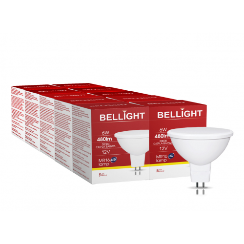 Лампа світлодіодна LED MR11 12V 6W 3000K низьковзольтна. Набір 10шт.