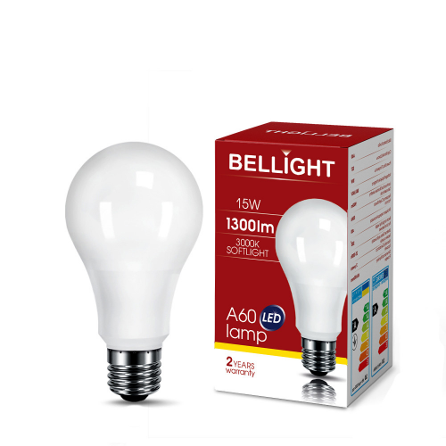 Лампа світлодіодна Bellight LED A60 220V 15W E27 3000K