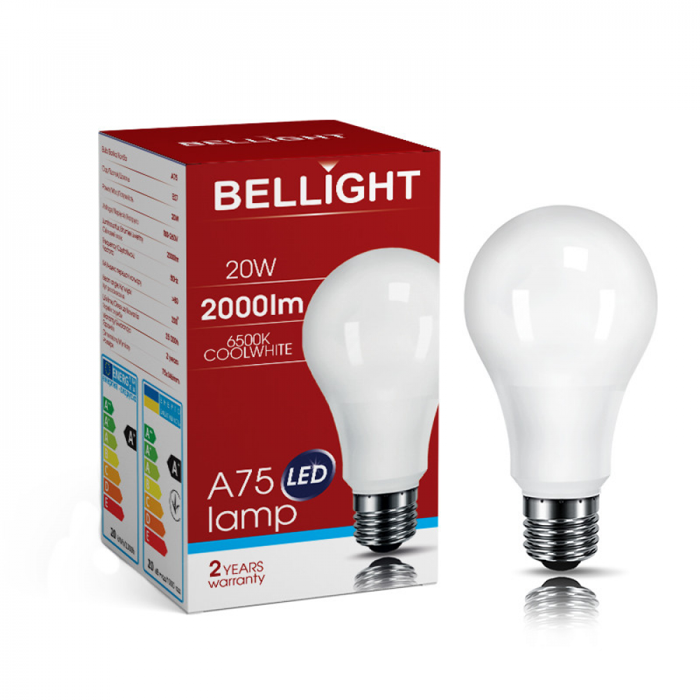 Лампа світлодіодна LED A75 220V/20W E27 6500K