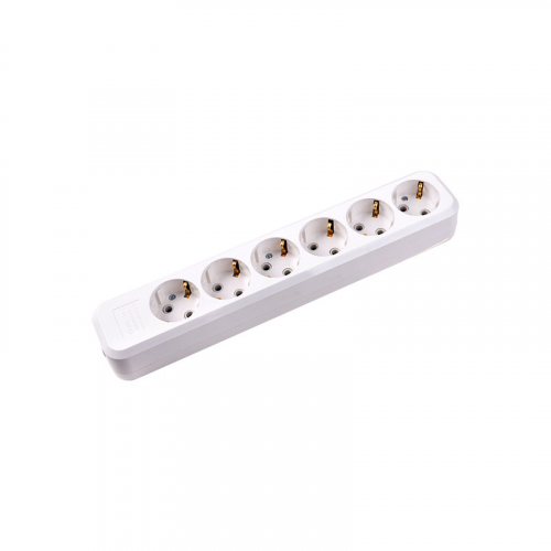 Мережевий блок, колодка з 6 розеток без кабеля з заземленням