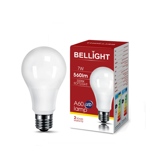 Лампа світлодіодна LED A60 220V/7W E27 3000