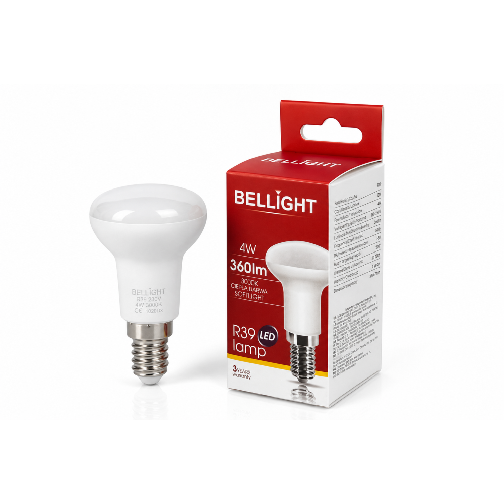 Лампа светодиодная LED R39 230V 4W E14 3000K
