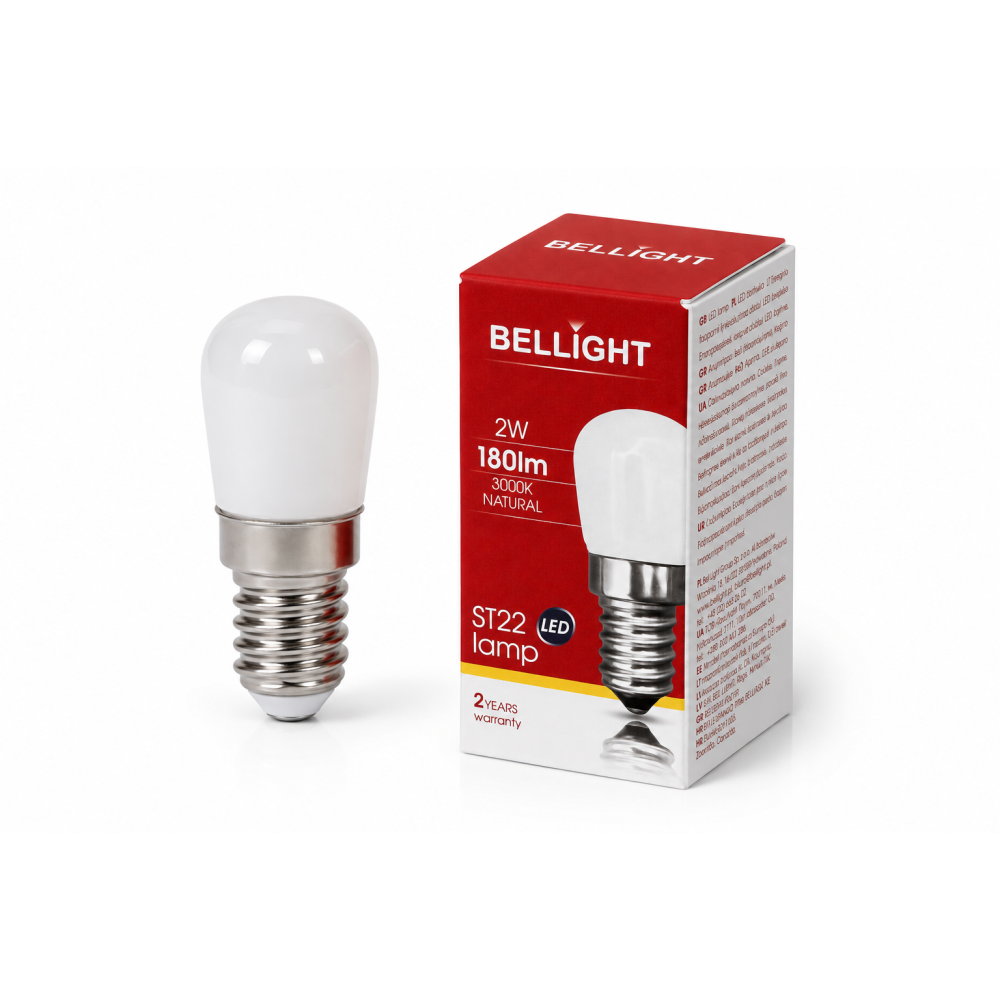 Лампа светодиодная для холодильников, швейных машин LED ST22 220V 2W Е14 3000K