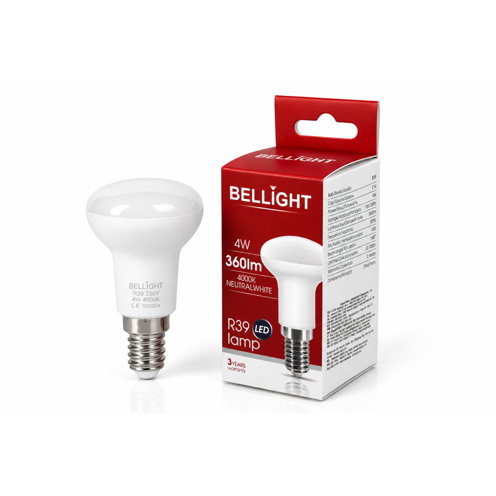 Лампа светодиодная LED R39 230V 4W E14 4000K