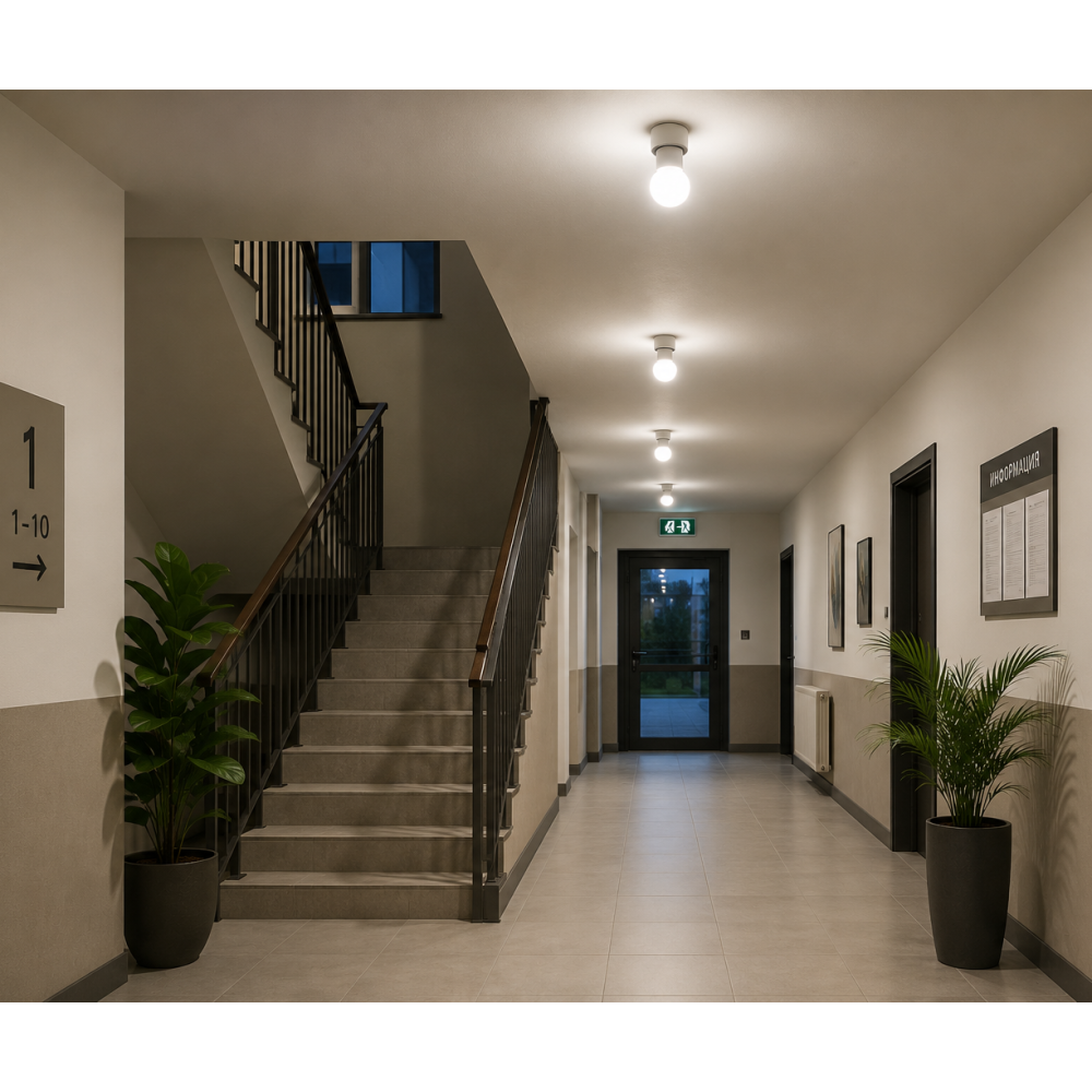 Лампа светодиодная LED A60 220V 6W E27 4000K