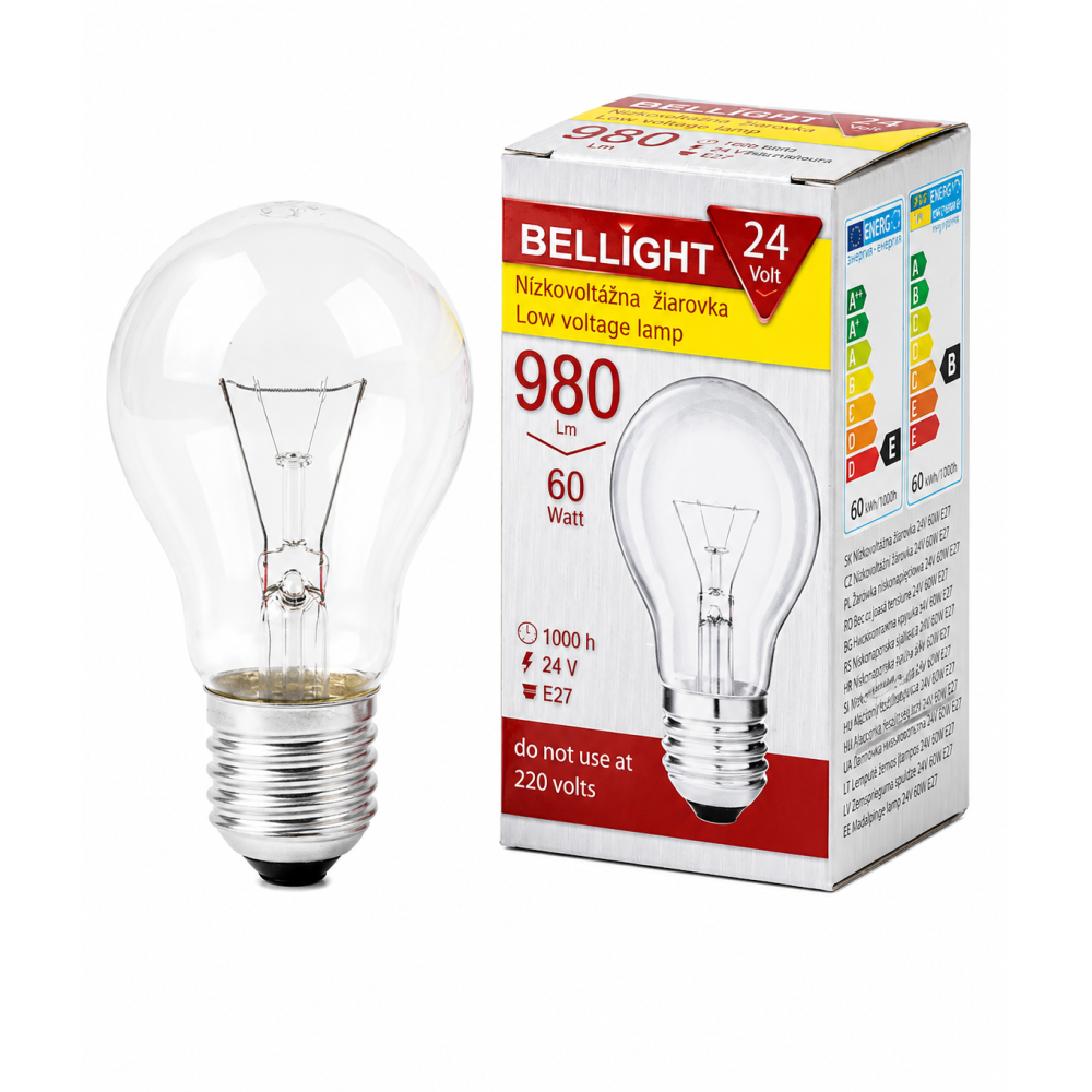 Лампа низковольтная 24В 60W Е27